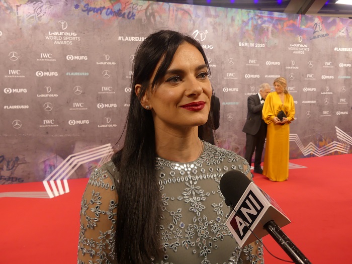 Елена Исинбаева в Берлине на вручении премии Laureus World Sports Awards