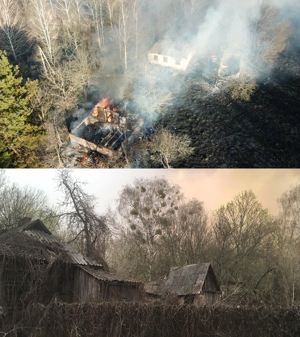 В Чернобыльской зоне продолжают тушить пожары 22 апреля 2020