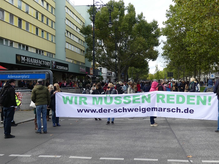 Демонстрация в Лейпциге 7 ноября 2020 против ограничений