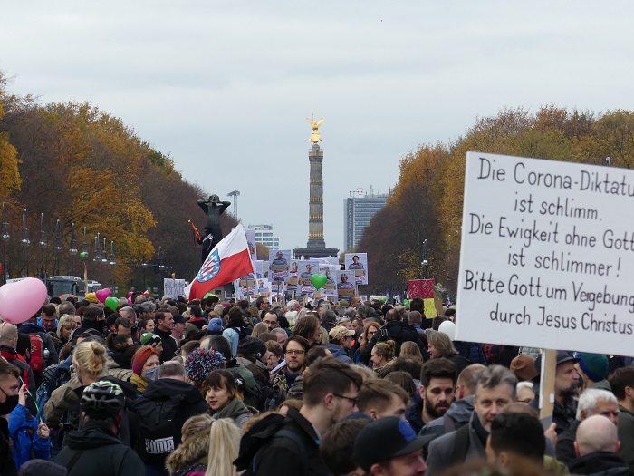 Демонстрации против ограничений в Европе 21 ноября 2021