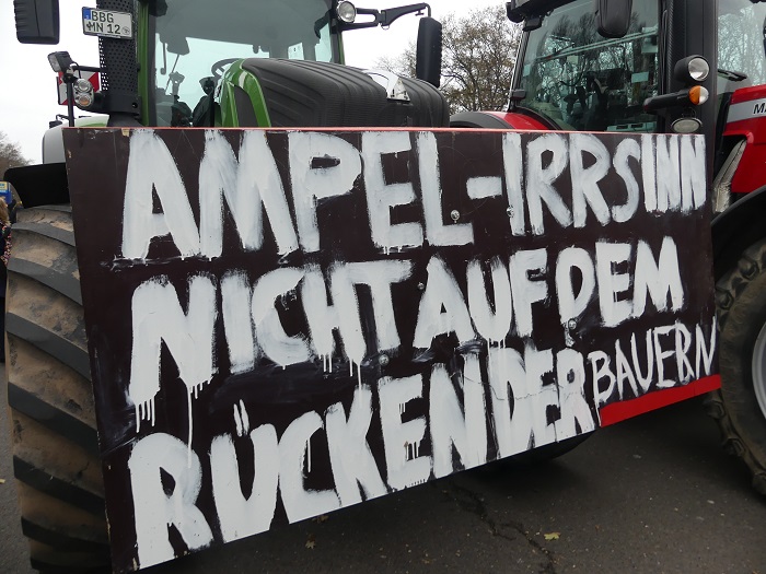 Забастовка транспорта и фермеров в Германии 8 января 2024